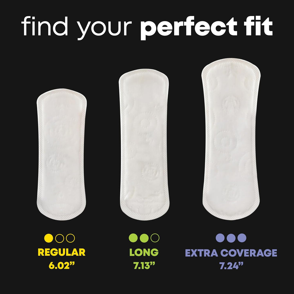 U by Kotex Panty Liners - Front Packaging With Size Comparison | Authentic Curat Cart Stock