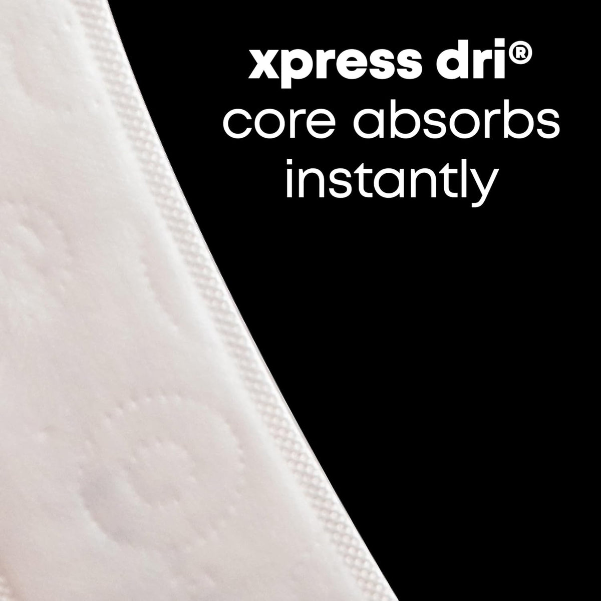 U by Kotex Panty Liners - Texture Swatch With Key Benefit Callouts | Authentic Curat Cart Stock