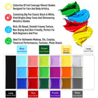 Explore the UCANBE Face Body Paint Palette, featuring 100% authentic vibrant shades, available at Curat Cart in India.