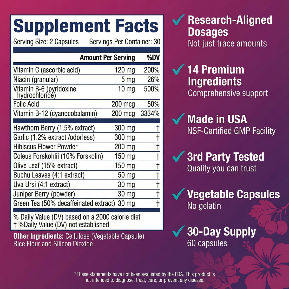 ULTALIFE Blood Pressure Supplements, a premium import with 14 plant ingredients, ensure quality support for healthier living. Available at Curat Cart.
