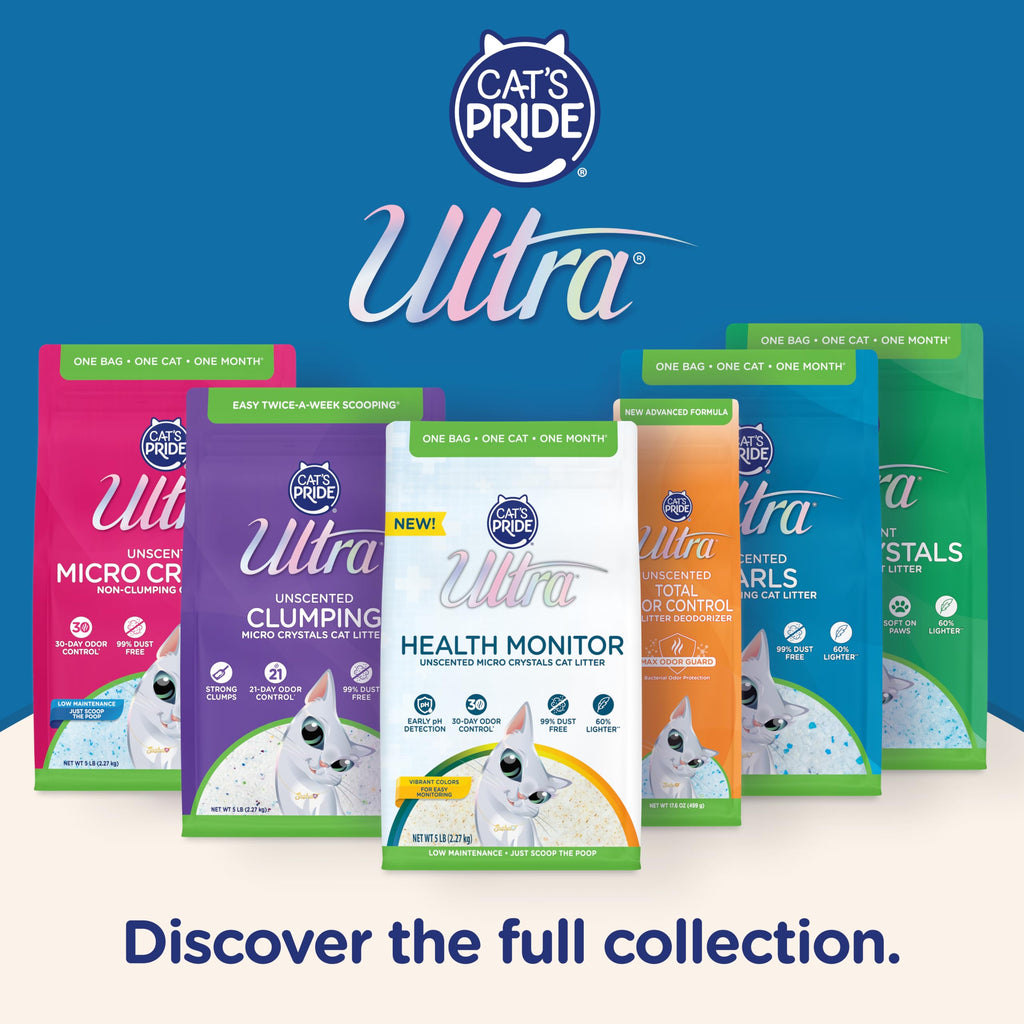 Discover the Ultra Fresh Scent Micro Crystals Litter from Cat's Pride, 100% Authentic and available at Curat Cart in India.