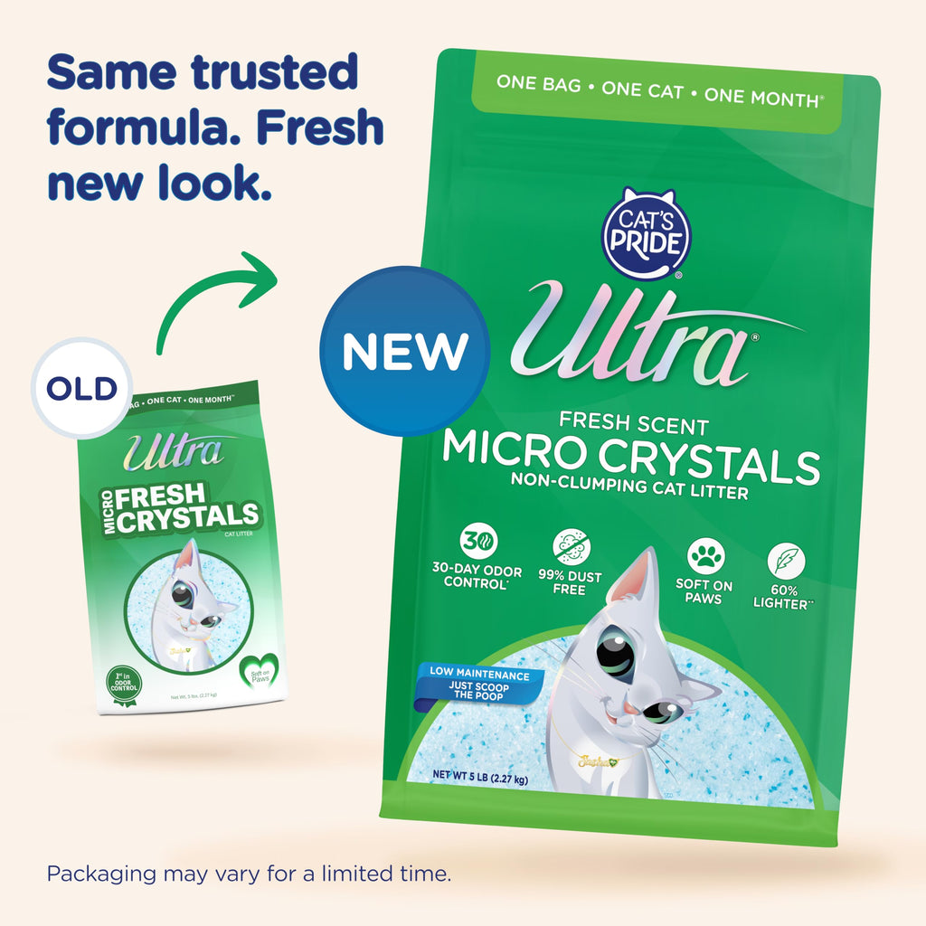 Ultra Fresh Scent Micro Crystals Litter, 100% Authentic, available in India at Curat Cart. Non-clumping formula, 30-day odor control.
