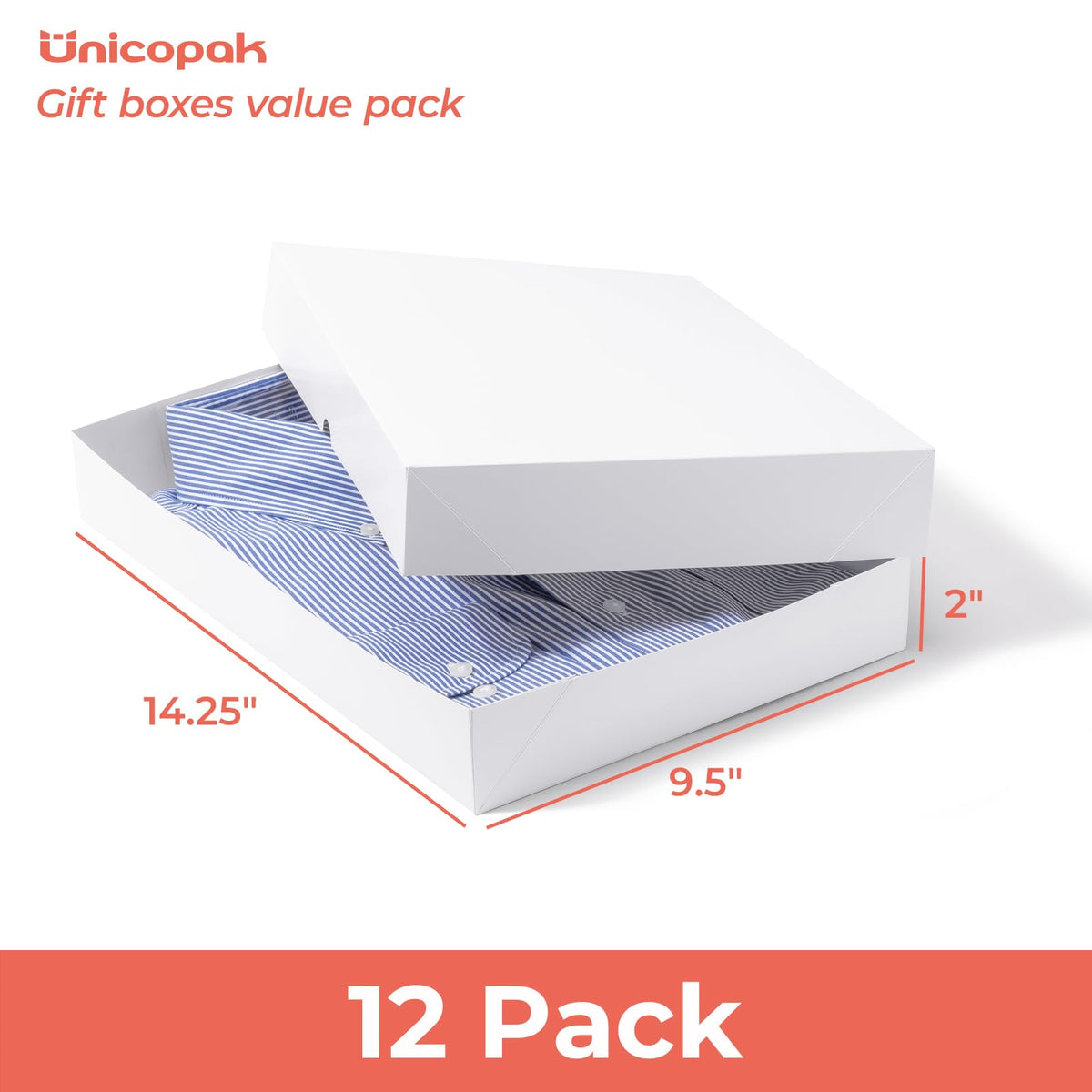 UnicoPak Medium Cardboard Gift Boxes, 12 pack, 100% Authentic, Available in India at Curat Cart for all your gifting needs.