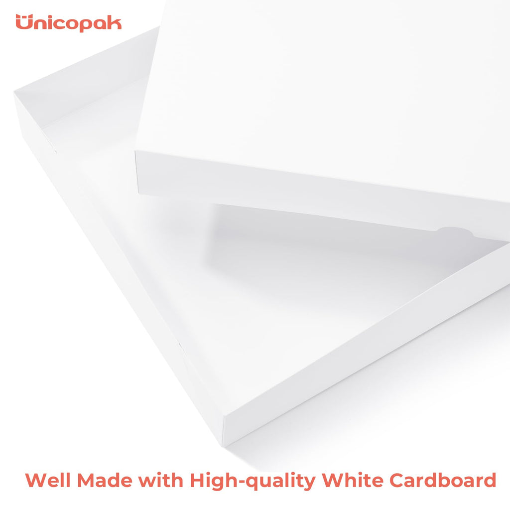UnicoPak Medium Cardboard Gift Boxes crafted from high-quality white cardboard, perfect for elegant gifting. Available at Curat Cart.