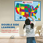 Premium imported United States Map Laminated Poster enhances learning with double-sided features. Available at Curat Cart.