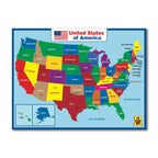 Explore the premium imported United States Map Laminated Poster, ideal for learning and decoration. Available at Curat Cart.
