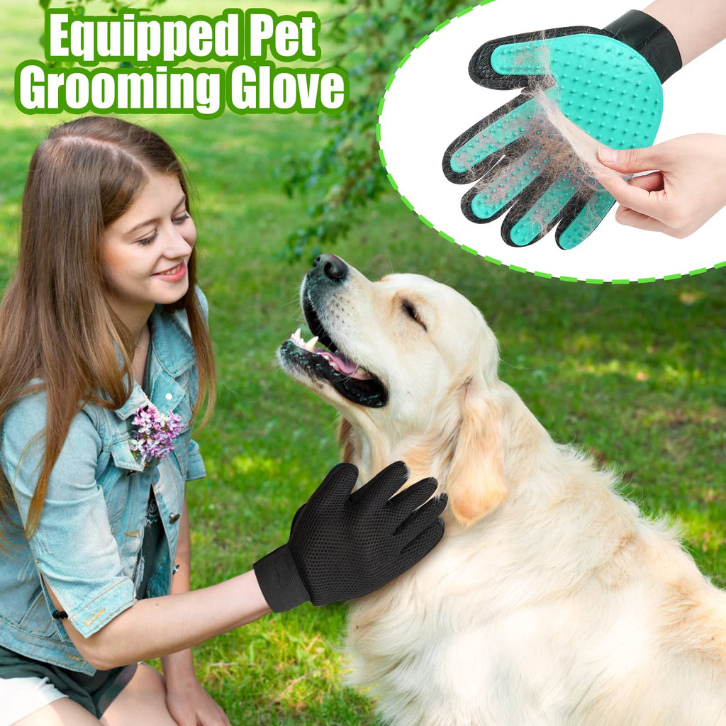 Grooming glove for dogs, perfect for effective shedding control and pet care. 100% Authentic, available at Curat Cart.