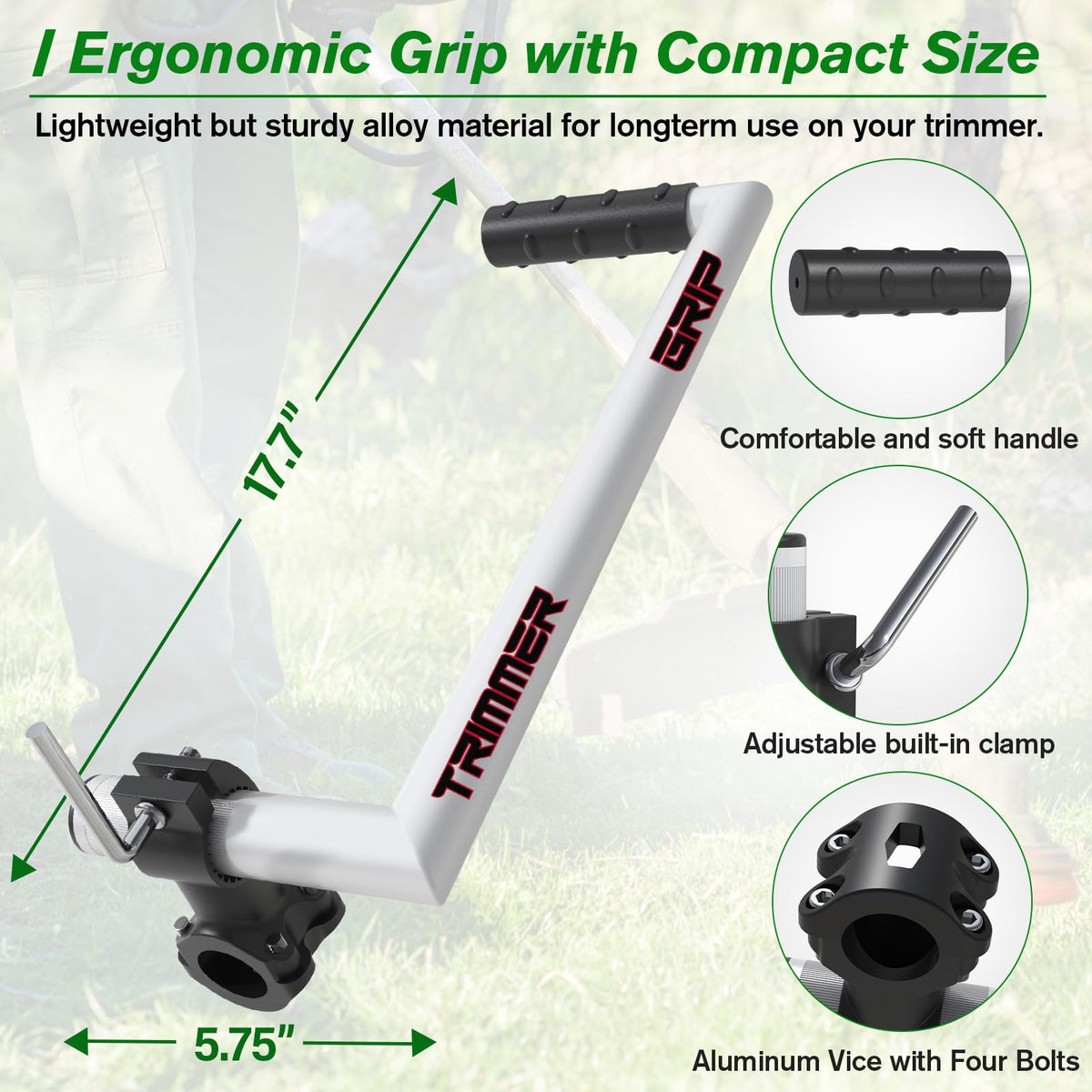 Ergonomic Weedeater Trimmer Handle Extension with high-quality finish, designed for comfort and durability. Available at Curat Cart.