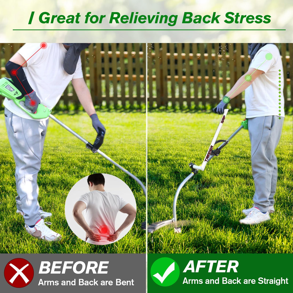 Transform your gardening with the Weedeater Trimmer Handle Extension, a premium import from Curat Cart that enhances posture and reduces back stress.