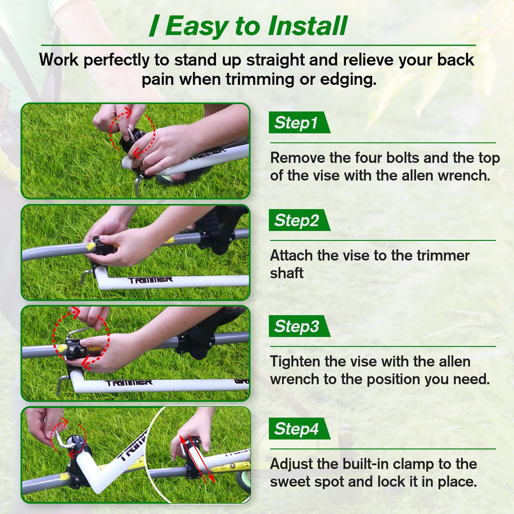 Enhance your trimming experience with the Weedeater Trimmer Handle Extension, designed for easy installation and back relief. Perfect for daily use. Available at Curat Cart.