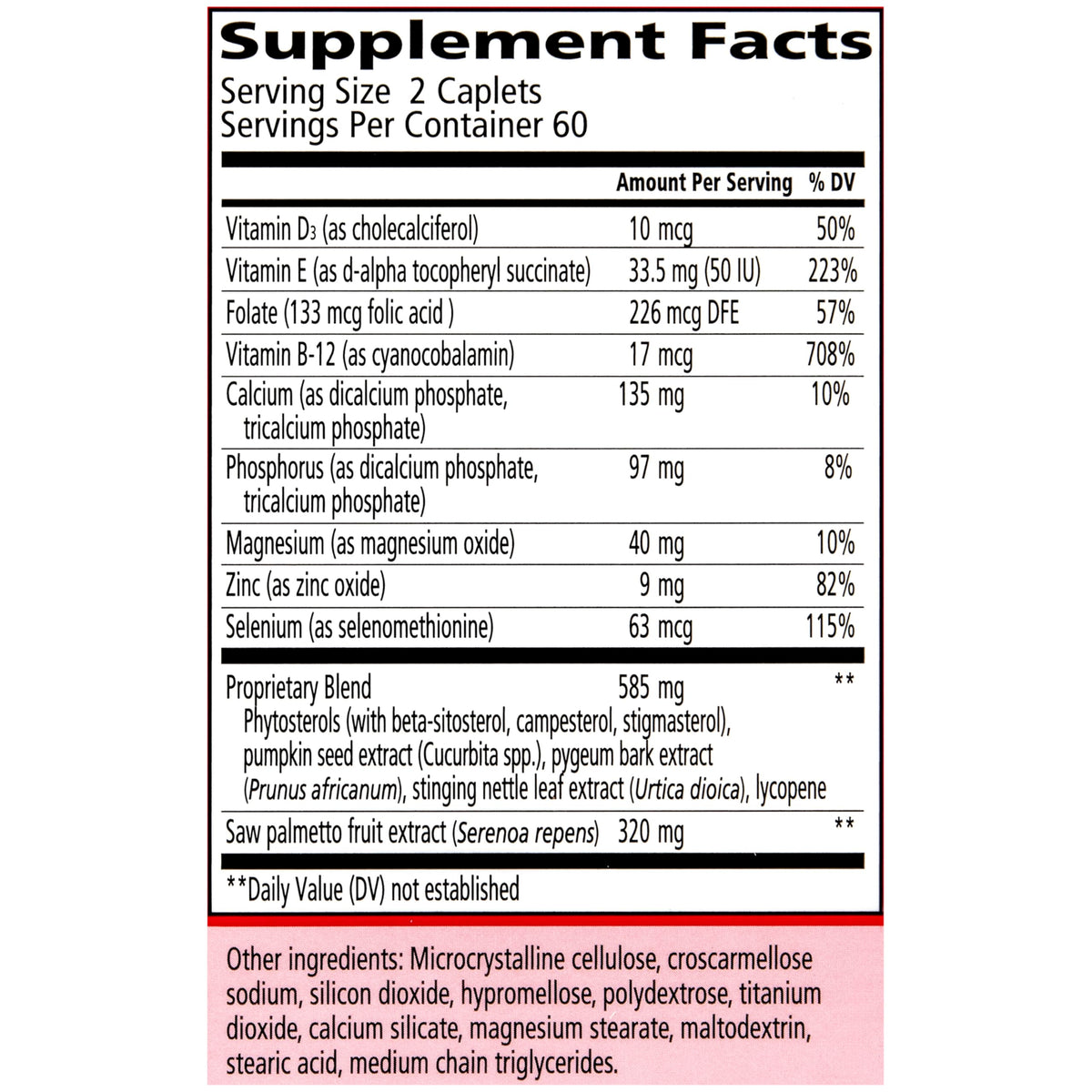 Urinozinc Prostate Plus Supplement details serving size and ingredients. Perfect for daily use, available at Curat Cart.