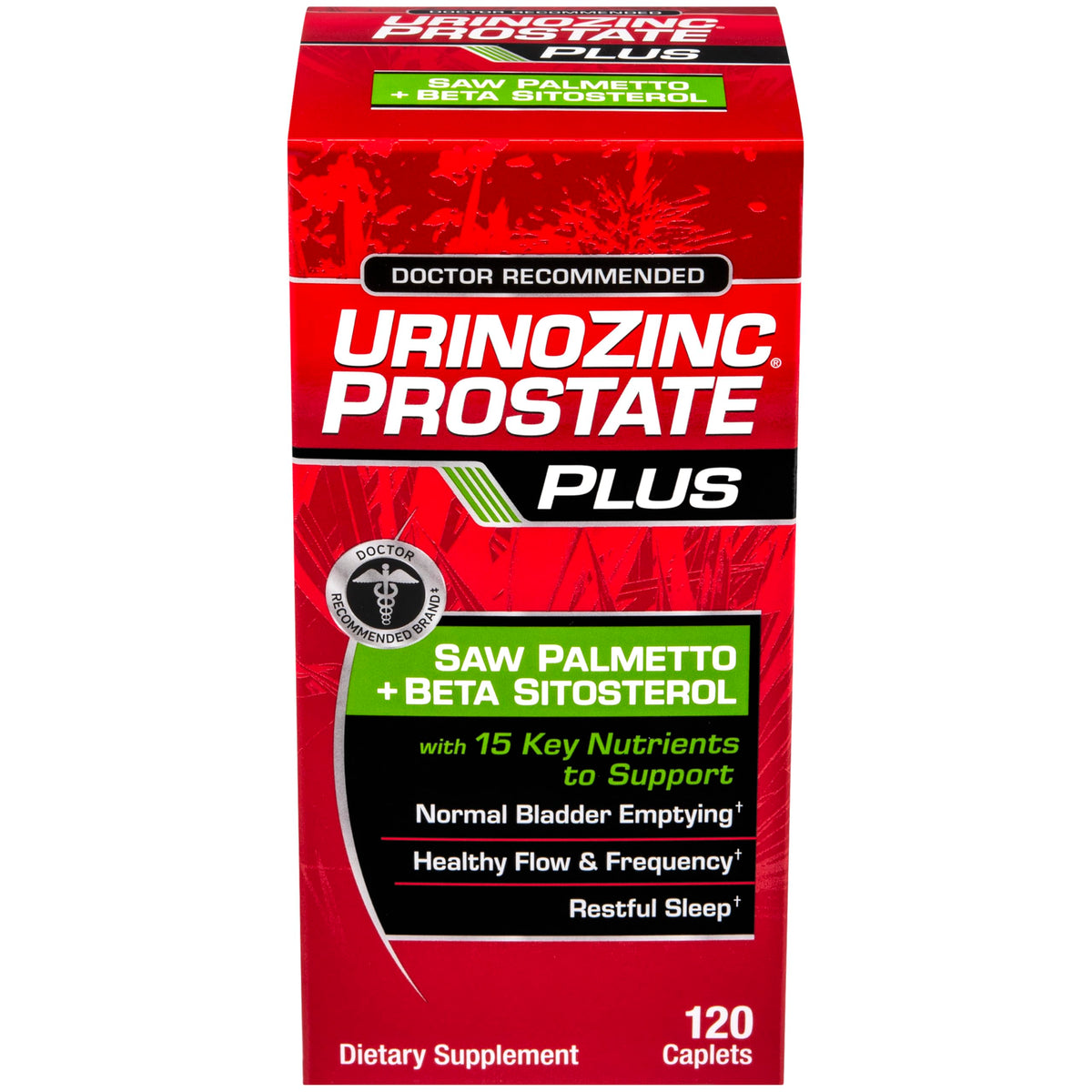 Urinozinc Prostate Plus Supplement, a premium import with Saw Palmetto, supports bladder health. Available at Curat Cart.