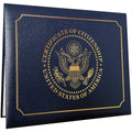 Premium imported US Citizenship Certificate Holder showcasing the official seal, available at Curat Cart for discerning customers.