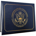 Premium imported US Citizenship Certificate Holder showcasing the official seal, available at Curat Cart for discerning customers.
