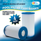 U.S. Pool Supply Replacement Filter Cartridges, 4-pack, designed for A or C above ground pool pumps. 100% Authentic, available in India at Curat Cart.