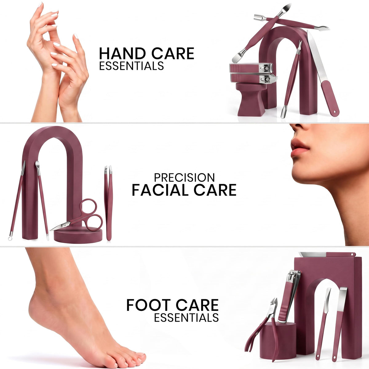 Premium imported Utopia Care Manicure Set for hand, facial, and foot care with essential grooming tools.