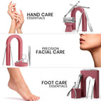 Utopia Care manicure set includes nail clippers, scissors, and precision tools for hand, foot, and facial care.