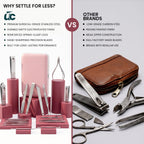 Utopia Care manicure set features premium instruments in a stylish case. Available in India, order online today!