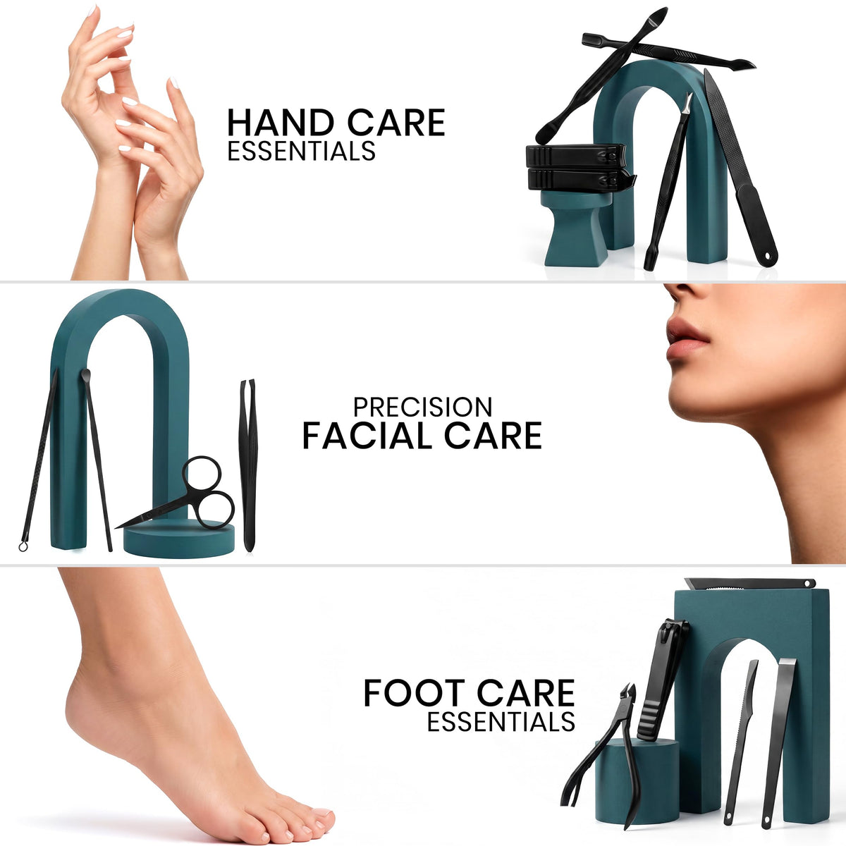Utopia Care Manicure Set includes hand, foot, and facial care tools, perfect for at-home pampering. Verified by CuratCart.
