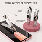 Utopia Care manicure set includes three stainless steel clippers with anti-slip grip for precision. Verified by CuratCart for trust.