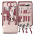 Utopia Care professional manicure set in stylish pink case. Includes essential nail care tools for perfect manicures.