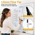 V-Opitos Fine Tip Dry Erase Markers offer crisp lines on non-porous surfaces, packaged for quality and daily use. Available at Curat Cart.