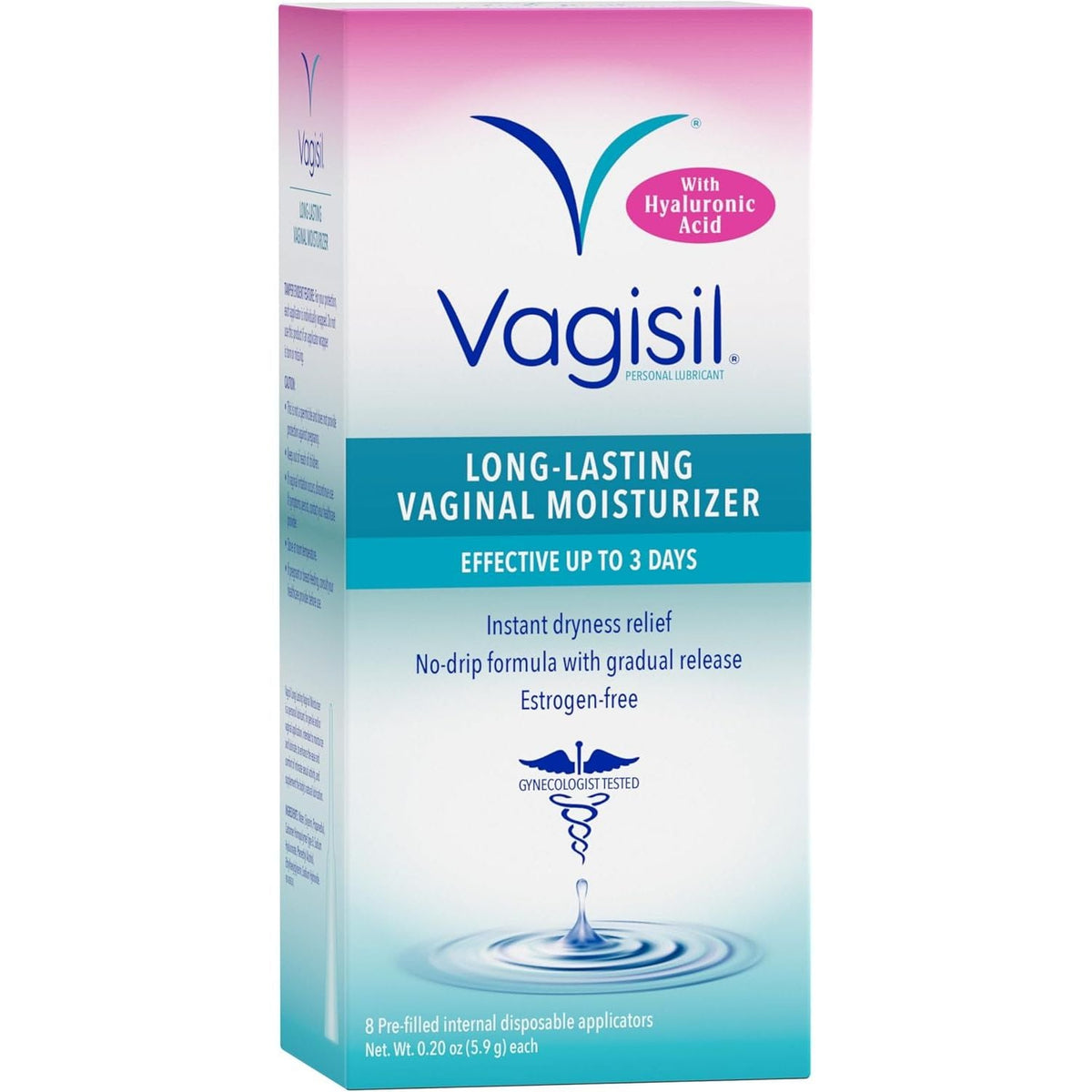 Vagisil Prohydrate Vaginal Moisturizer - Front Packaging With Key Benefits | Authentic Curat Cart Stock