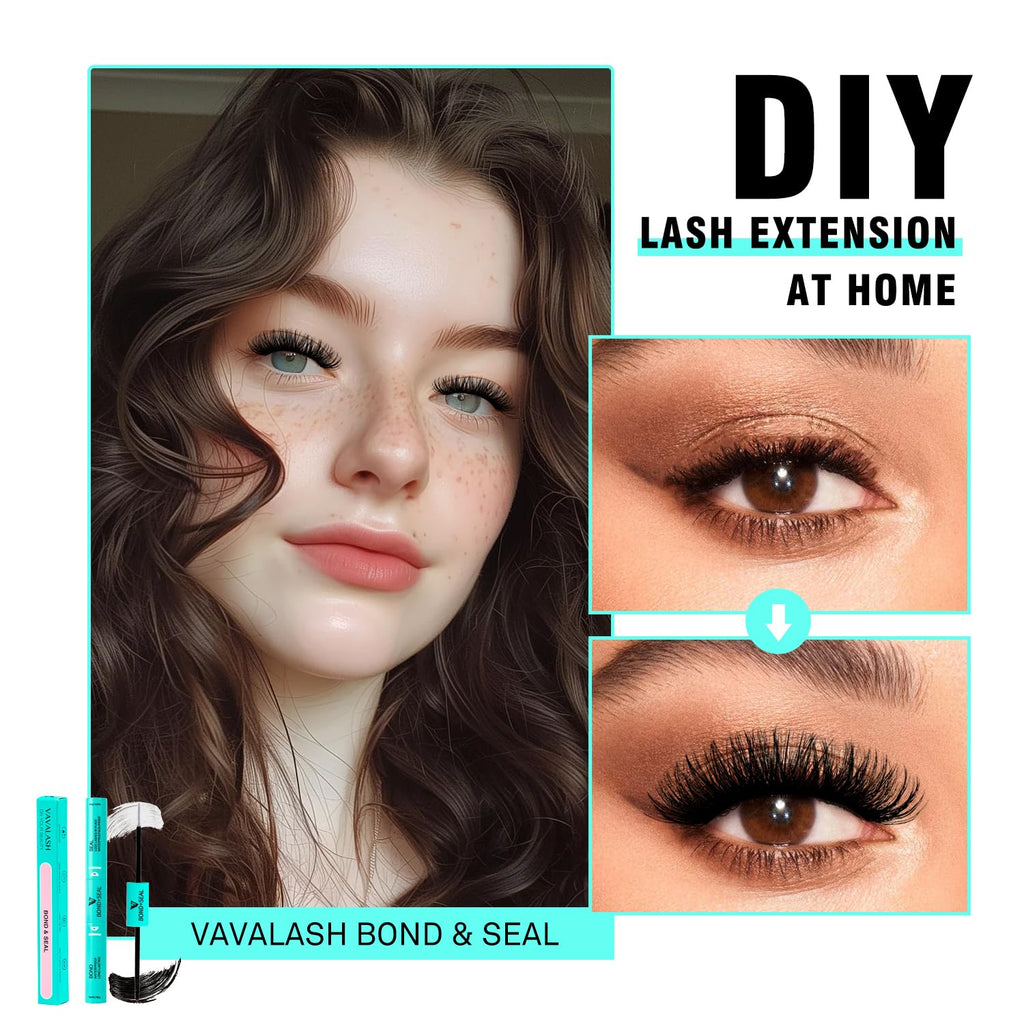 Discover VAVALASH Lash Bond and Seal, an authentic waterproof solution for stunning DIY lash extensions at home.