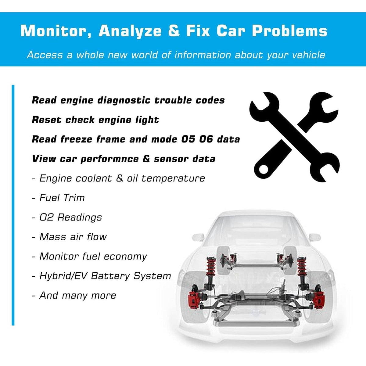 Veepeak Mini WiFi OBD II Scanner - Front Packaging With Key Benefits | Authentic Curat Cart Stock