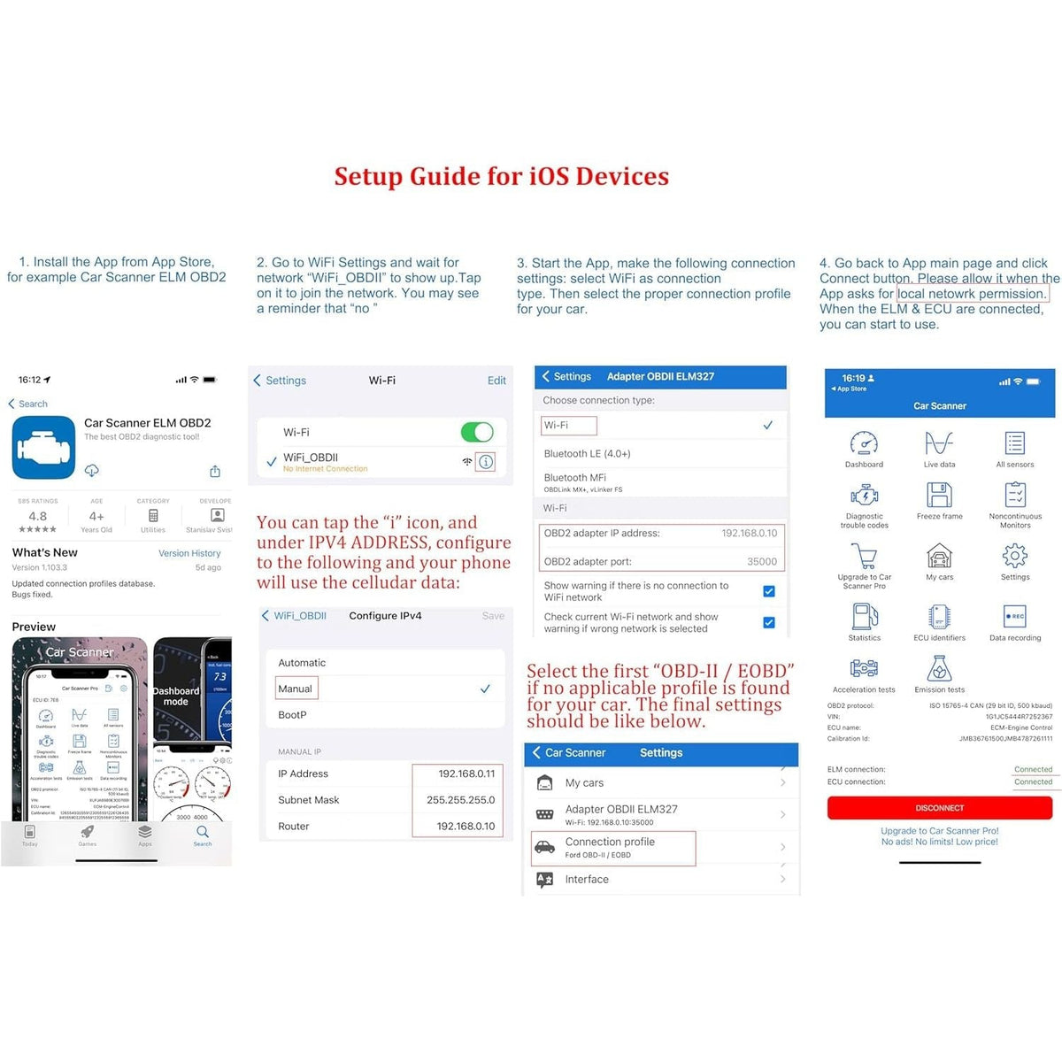 Veepeak Mini WiFi OBD II Scanner - Setup Guide For iOS Devices | Authentic Curat Cart Stock