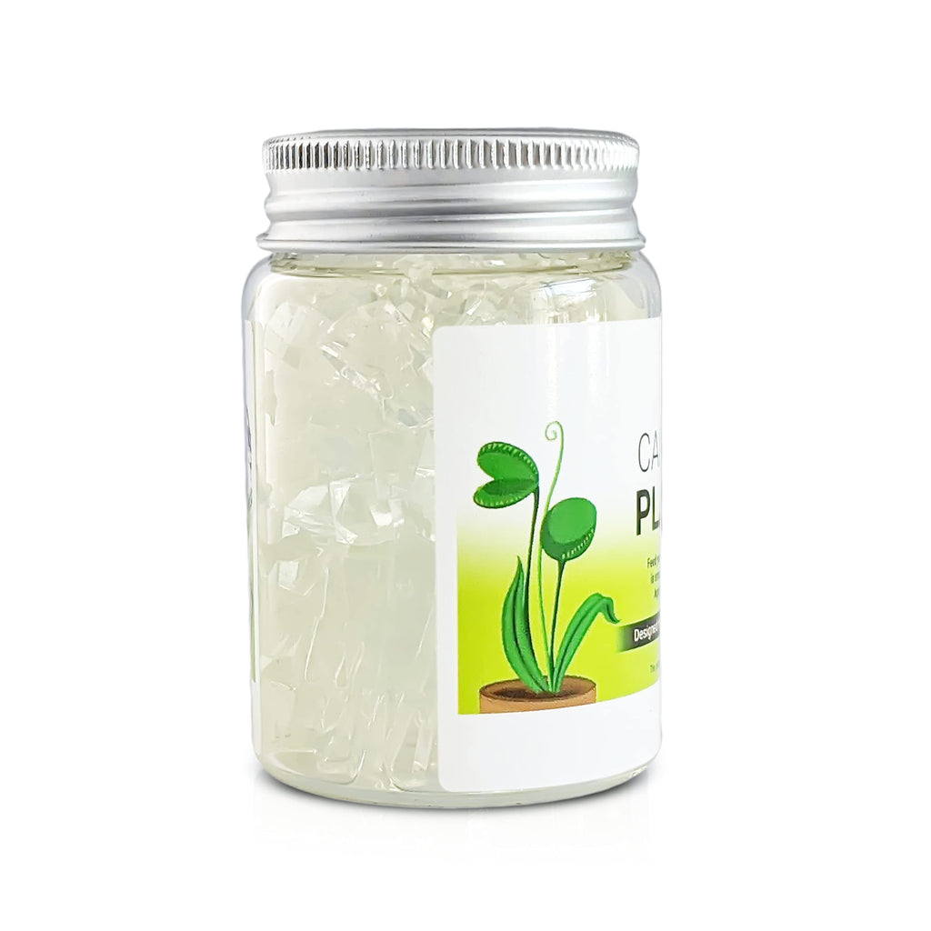 Premium imported Venus Flytrap Food Solid Gel in a clear jar, ideal for enhancing plant growth. Available at Curat Cart.