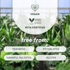 VERB Density Peptide Shampoo is vegan and PETA certified, free from parabens, phthalates, sulfates, and gluten.