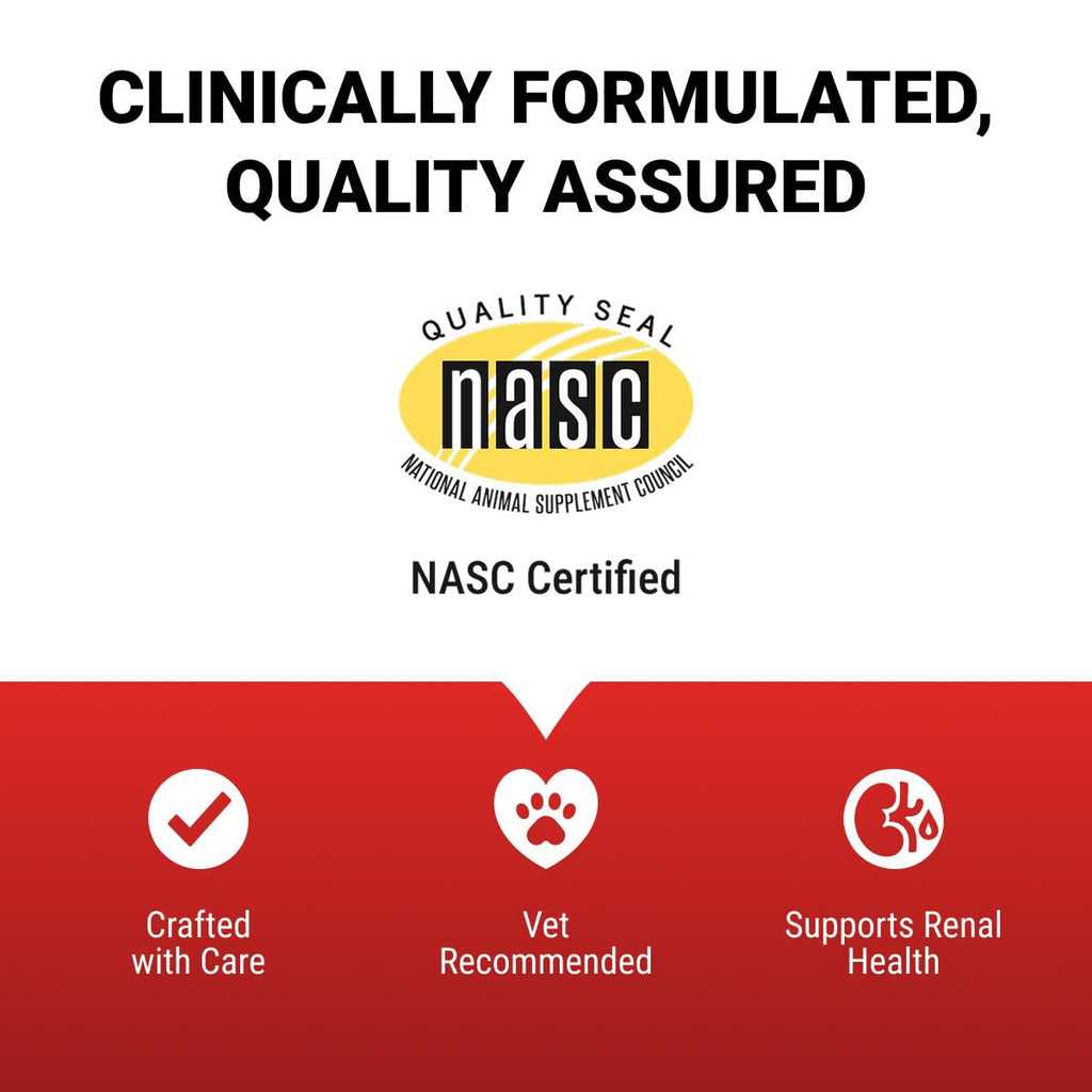 NASC certified Vetoquinol Renal K Potassium Gel, a premium import from Curat Cart, supports renal health and is vet recommended.