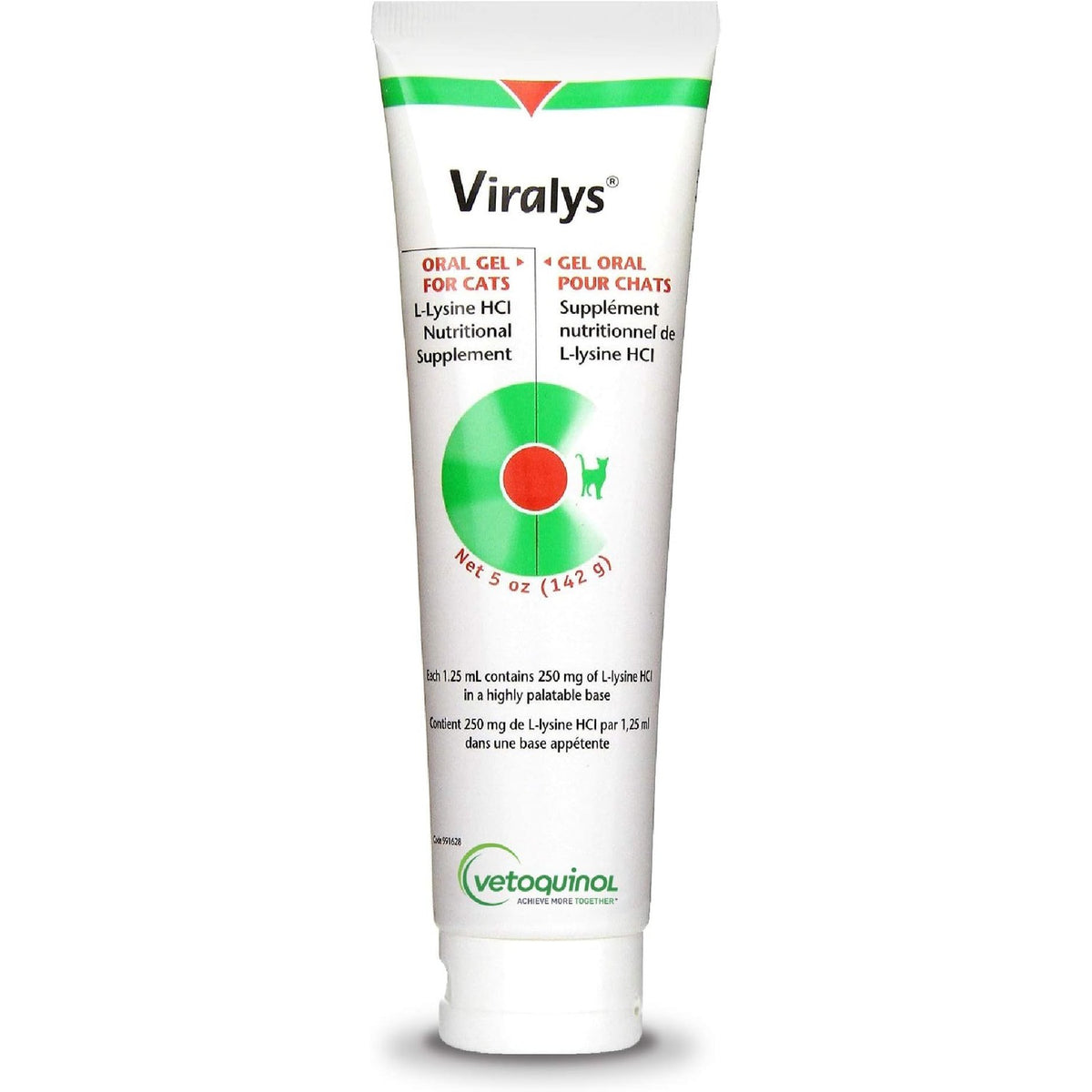 Vetoquinol Viralys Lysine Gel for cats, specially curated by Curat Cart. Nutritional supplement in a 5 oz tube for optimal health.