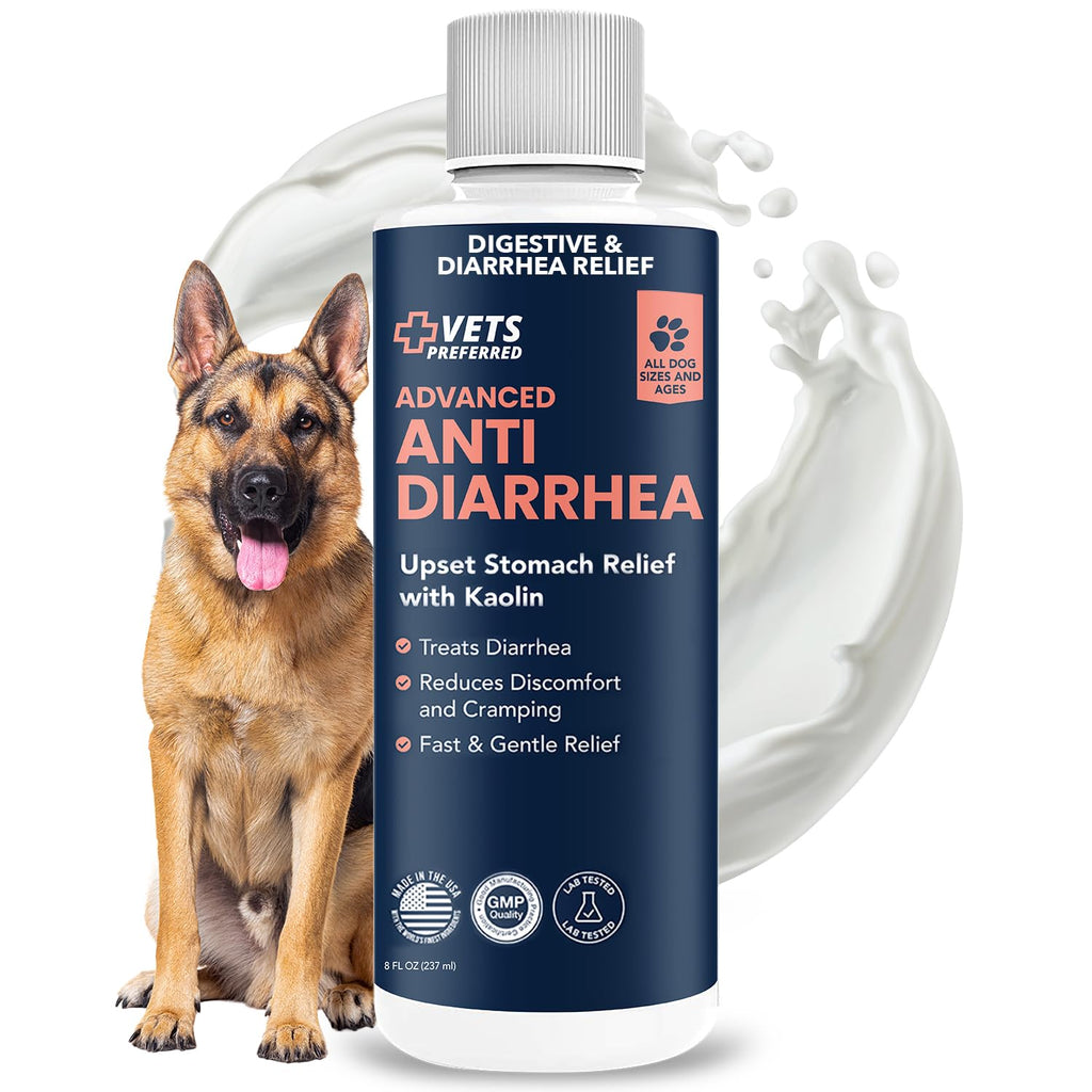 Vets Preferred Anti-Diarrhea Relief offers premium imported upset stomach relief for dogs, available at Curat Cart.