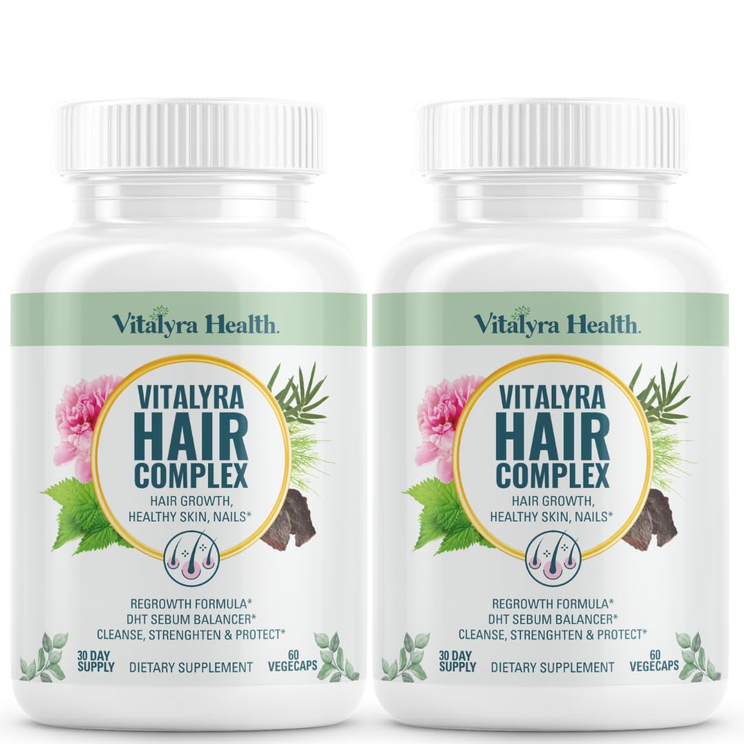Vitalyra Biotin B-Complex Vitamins, a premium import for hair growth, skin, and nails, available at Curat Cart. Enhance your wellness today.