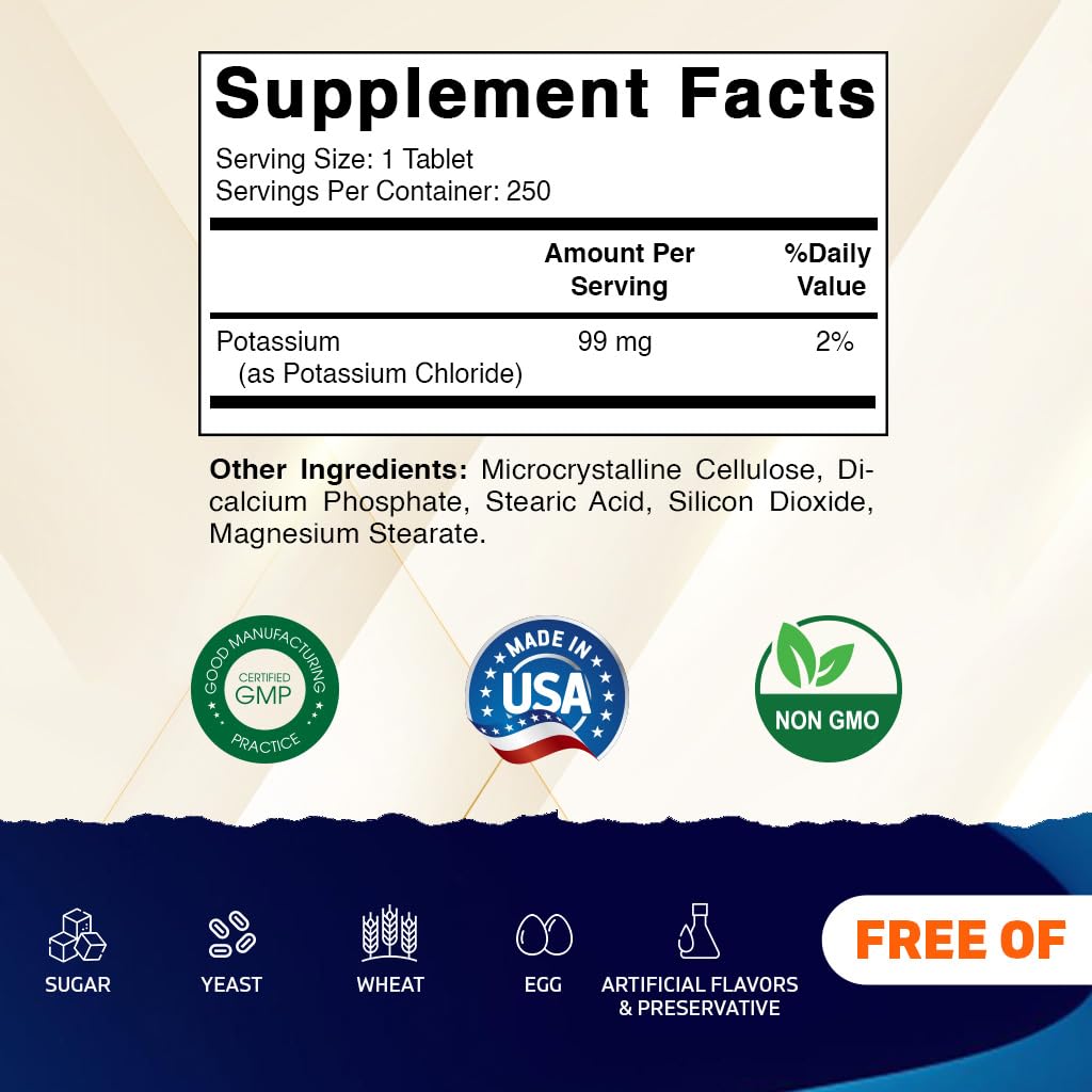 Vitamatic Potassium 99mg Tablets offer 100% Authentic health support, available in India at Curat Cart. Boost your wellness today.