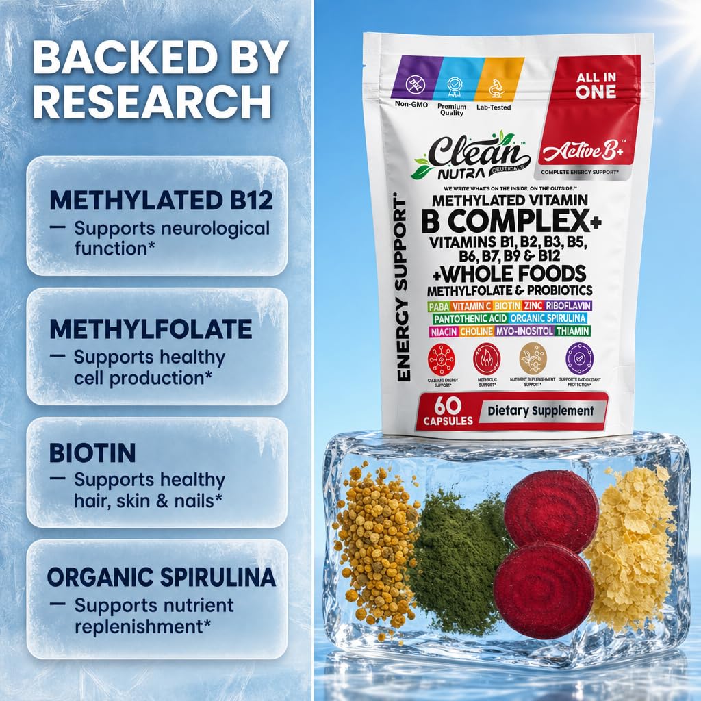 Methylated B Vitamins for Women in official packaging from Curat Cart. Supports neurological function and overall wellness.