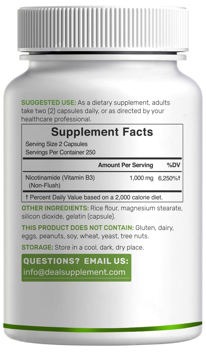 Nicotinamide 1000mg capsules from Curat Cart, 100% Authentic and available in India, ideal for daily health support.