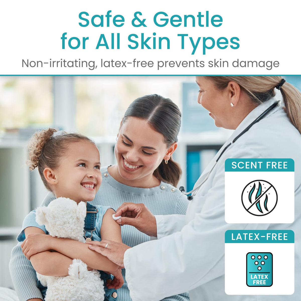 Vivecare Skin Prep Wipes in high-quality packaging, safe for all skin types, available at Curat Cart. Perfect for sensitive skin care.