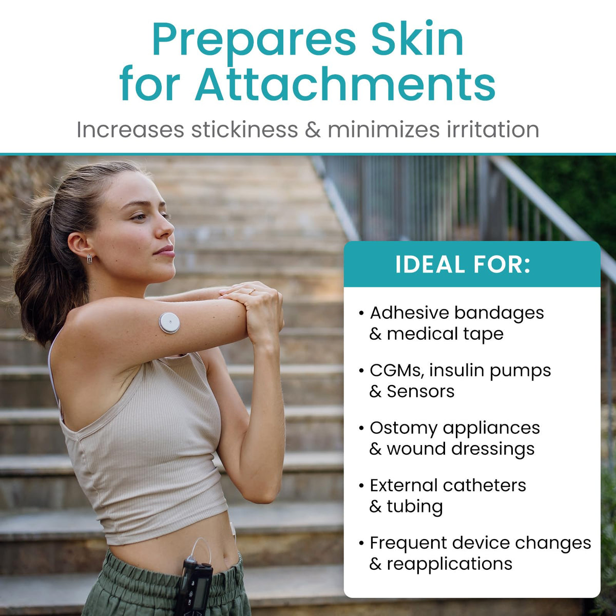 Vivecare Skin Prep Wipes enhance adhesive stickiness, ideal for medical devices. Perfect for daily use, available at Curat Cart.