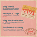 Vivi Moisture Balancing Packs in official packaging, ensuring optimal humidity control for stress-free living. Available at Curat Cart.