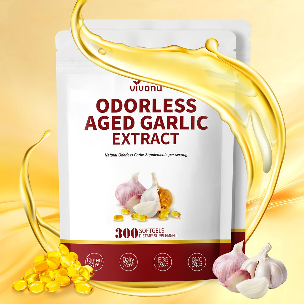 Boost your health with VivoNu Aged Garlic Extract Capsules for daily wellness, available at Curat Cart.