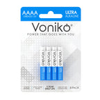 Voniko Premium Grade AAAA Batteries, imported ultra alkaline, offering long-lasting power. Available at Curat Cart.