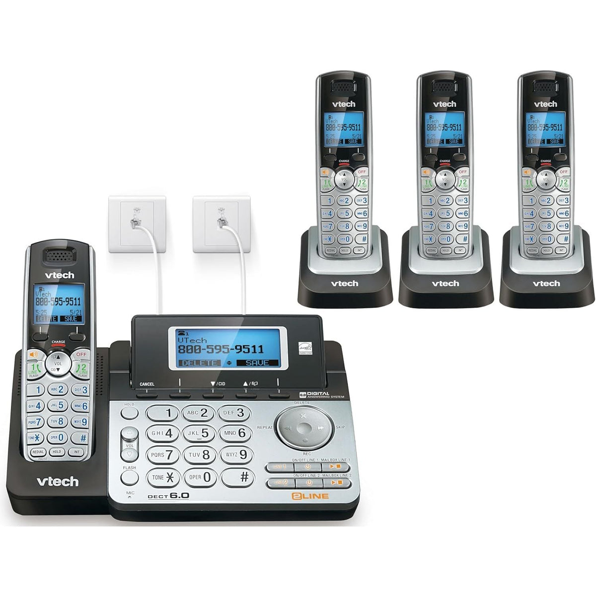 VTech Accessory Handset DS6151 Series - Front Packaging With Multiple Handsets | Genuine Imported Product