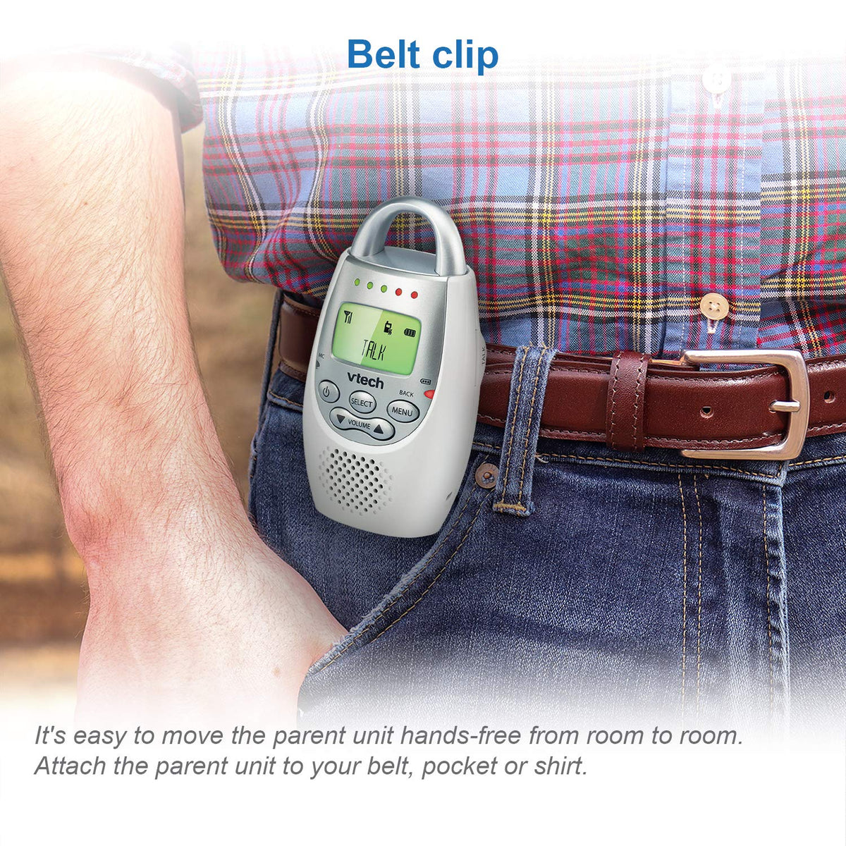 VTech DM221 Audio Baby Monitor - Belt Clip Application Demonstration | Genuine Imported Product