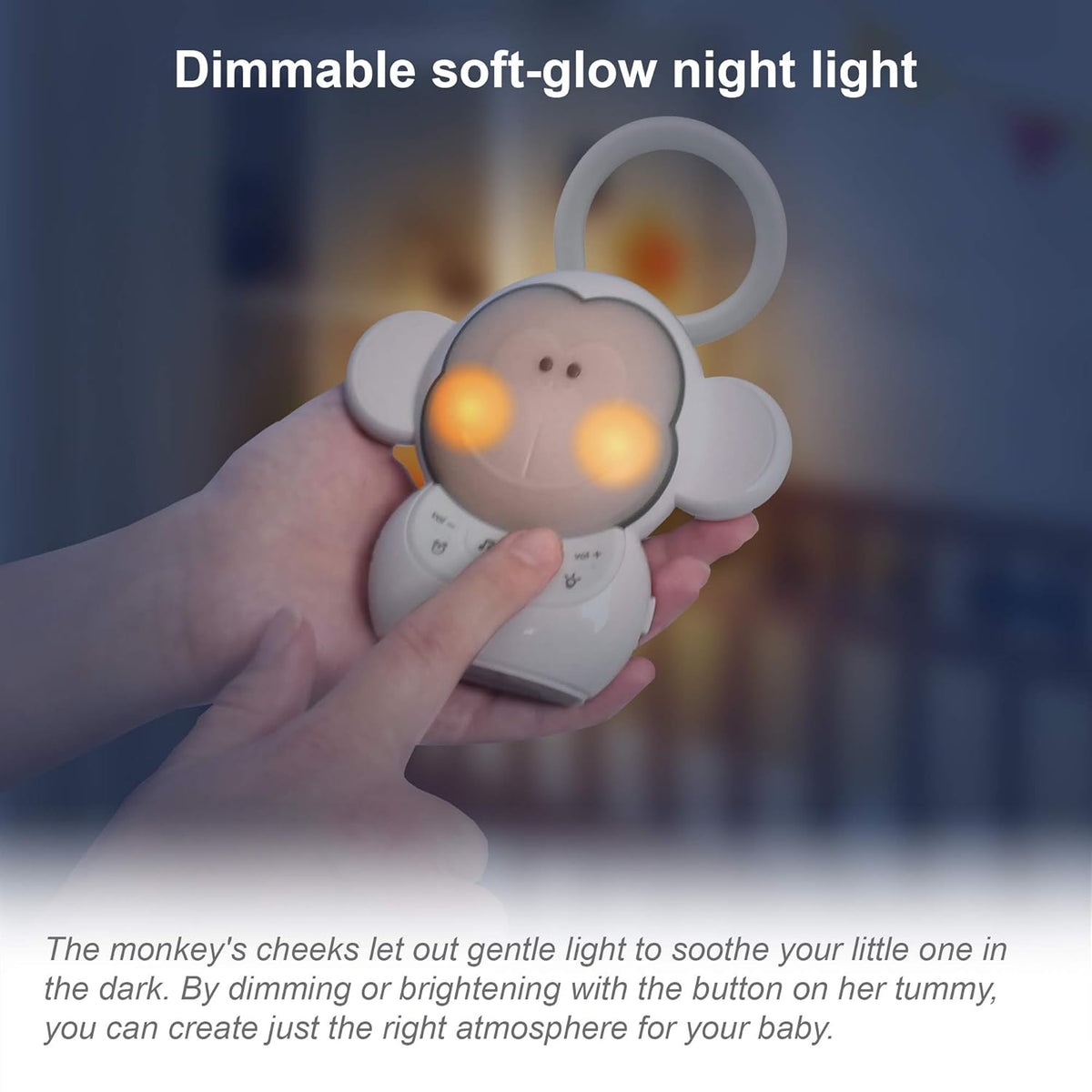 VTech Myla The Monkey Sleep Soother - Front Packaging With Soft-Glow Feature | Authentic Curat Cart Stock