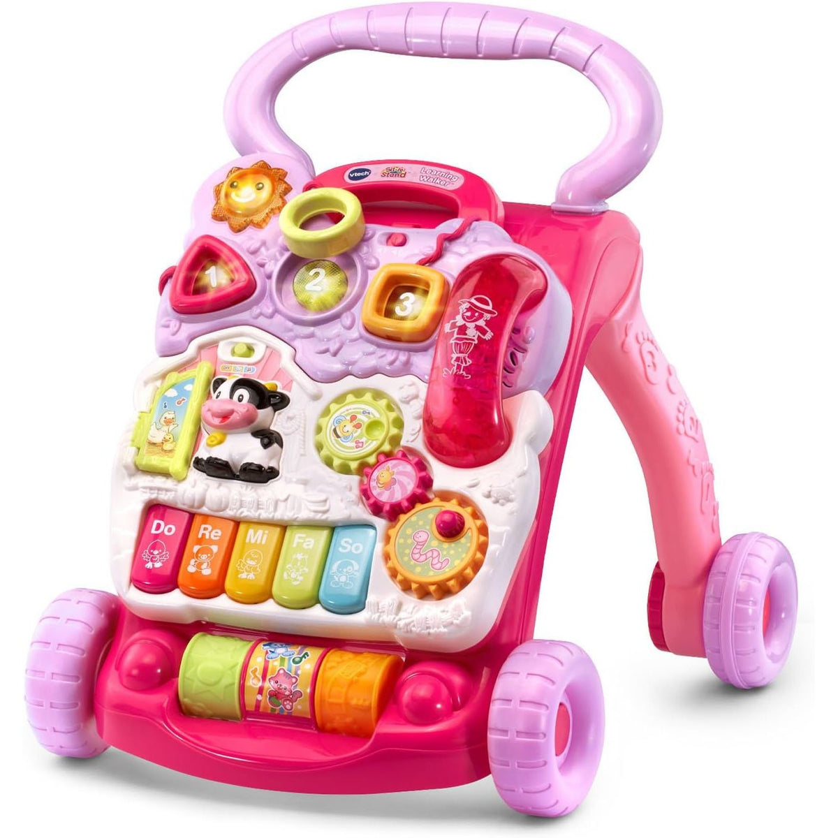 VTech Sit-to-Stand Learning Walker - Front Packaging With Interactive Features | Authentic Curat Cart Stock