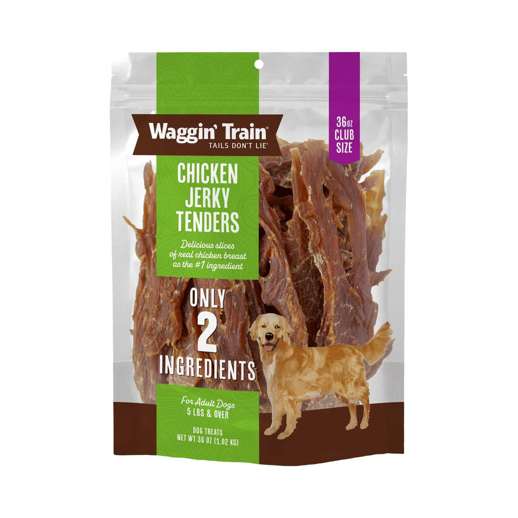 Waggin' Train Chicken Jerky Treats, premium imported dog snacks with only 2 ingredients, available at Curat Cart.