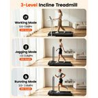 Discover the Walking Pad Treadmill with Incline, featuring official packaging and three workout modes for versatile fitness. Available at Curat Cart.